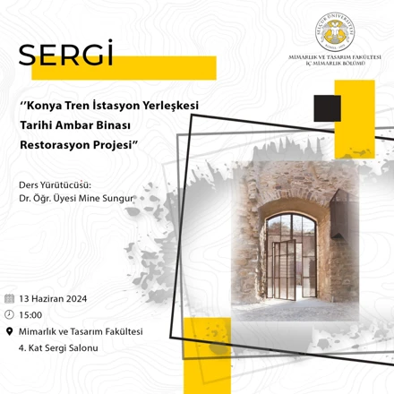 Konya Tren İstasyonu Yerleşkesi Tarihi Ambar Binası Restorasyon Projesi Sergisi
